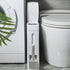 Bathroom Trash Can Toilet Brush Combo Space-Saving Narrow Garbage Can with Lid