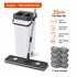 Flat Mop and Bucket Set with Hands-Free Wringer 13-Inch Dual Chamber System