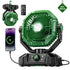 Portable Camping Fan with LED Lantern Remote and Hanging Hook