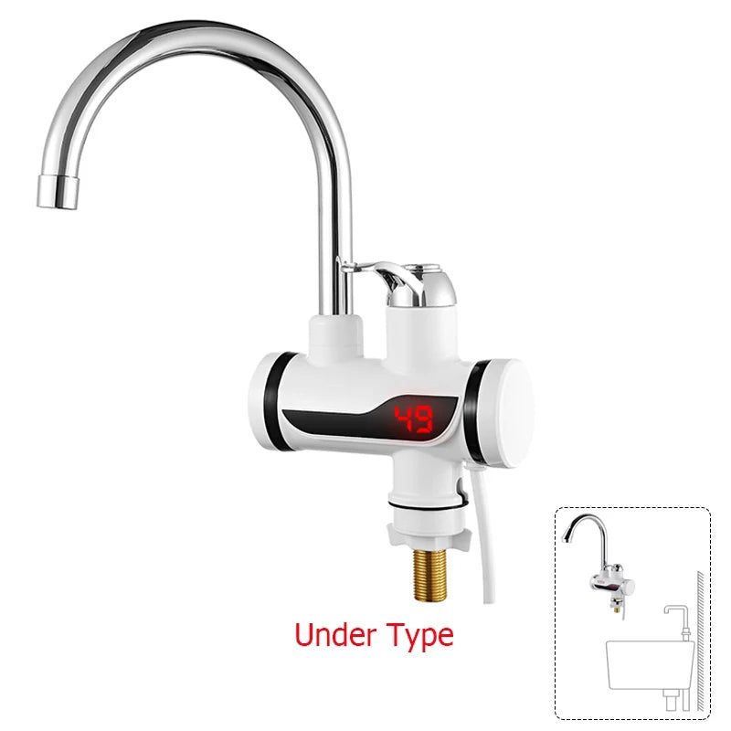 Instant Electric Water Heater Faucet with LED Temperature Display 3000W