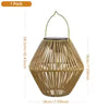 Solar Lantern Outdoor Waterproof Hanging Woven Boho Lamp Light for Garden Yard | XM-JGD-BT