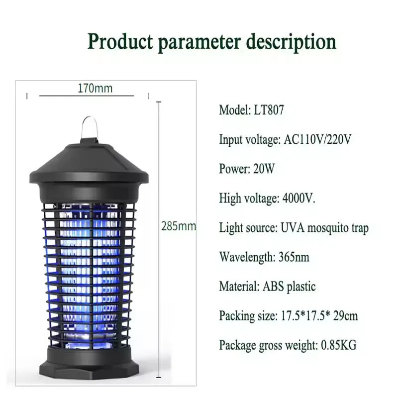 Electric UV Insect and Mosquito Killer Trap Lamp