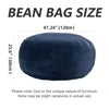 Adult Memory Foam Bean Bag Chair, 39 x 39 x 24 in, Soft Flannel Washable Cover, Padded Reading Seat for Bedroom and Dorm | 200134144