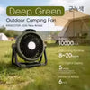 Portable Outdoor Camping Tent Ceiling Fan with LED Light and Power Bank