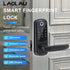 WiFi Smart Door Lock | Biometric Fingerprint, Password, Card & Key | USB Emergency Charger | Silver