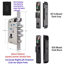 3D Face Recognition Smart Door Lock with Camera | Tuya & Smart Life App Control | Voice Intercom | Fingerprint & Password | Rechargeable Battery | 30280 SC S-H SB