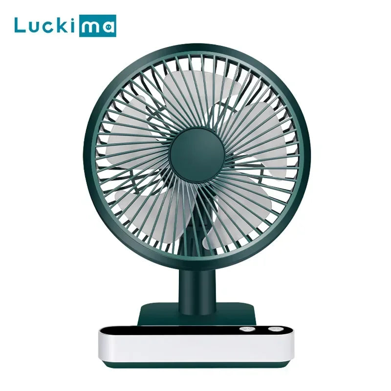 USB Rechargeable Oscillating Desk Fan 4 Speed Settings 5000mAh Table Fan