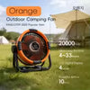 Portable Outdoor Camping Tent Ceiling Fan with LED Light and Power Bank