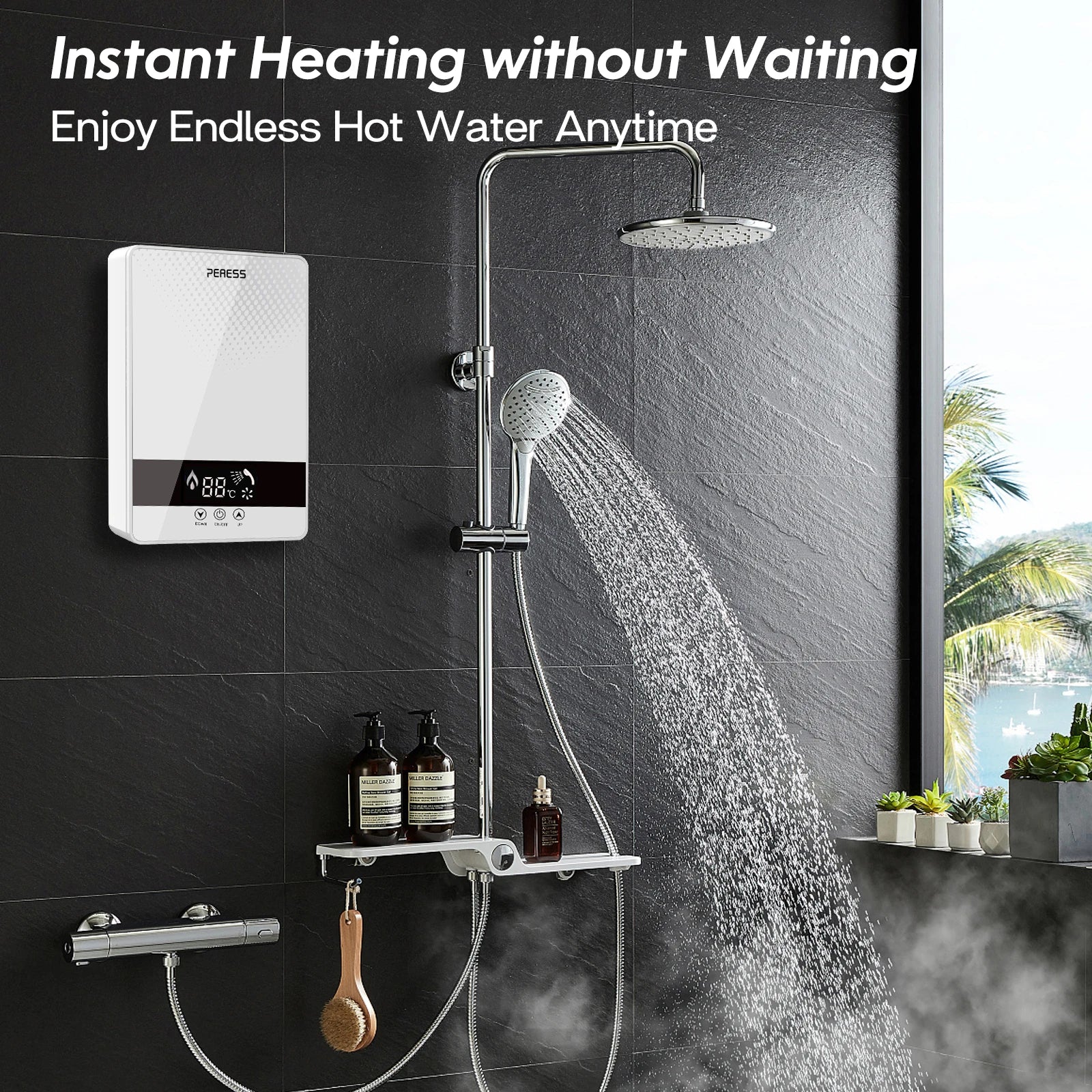 Instant Electric Tankless Water Heater 5500W Automatic Temperature Control