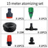 Fog Nozzles Irrigation Kit Garden Automatic Spray Misting Plant Watering System with 4/7 PE Hose and Connector