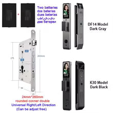 3D Face Recognition Smart Door Lock with Camera | Tuya & Smart Life App Control | Voice Intercom | Fingerprint & Password | Rechargeable Battery | 30280 SC S-H SB