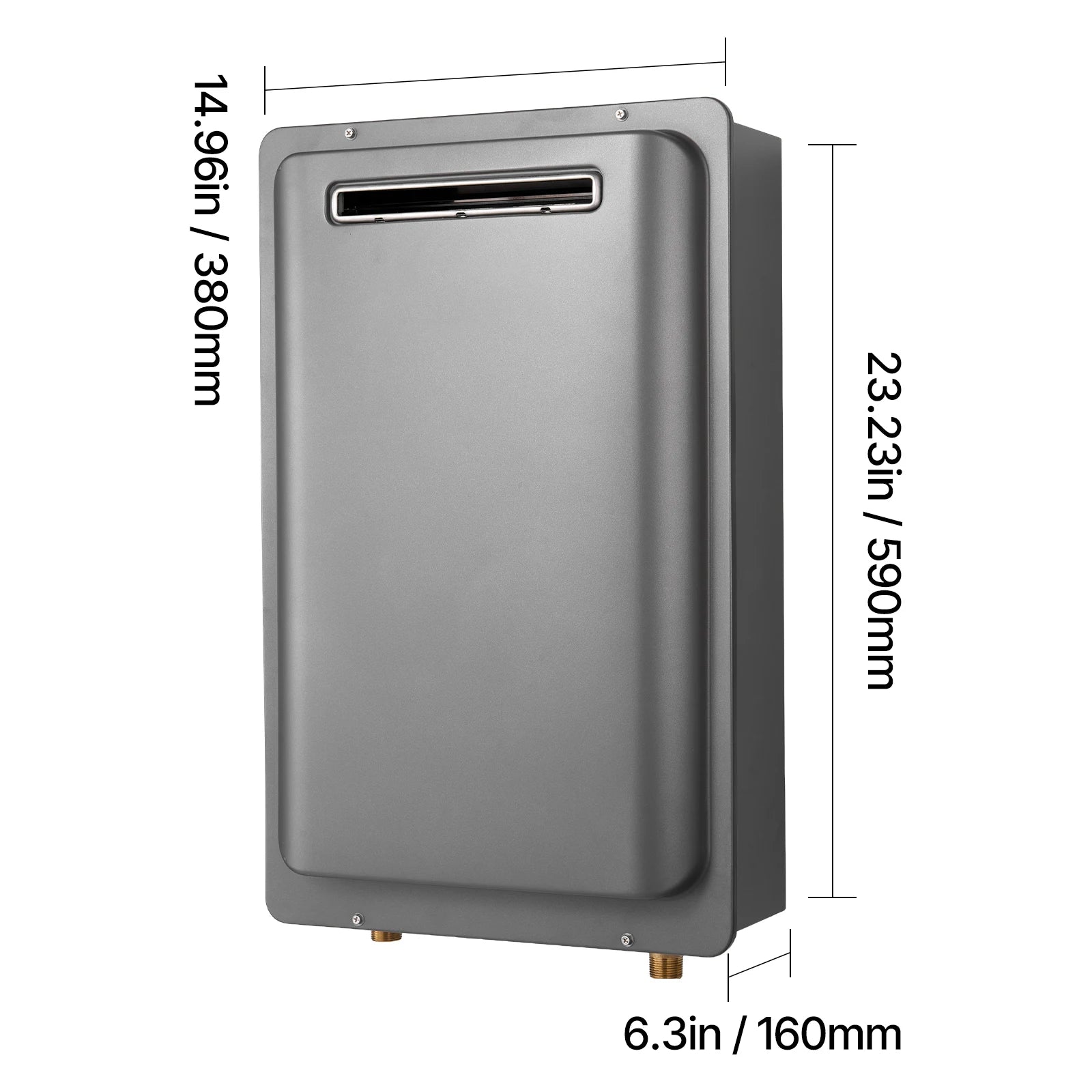 Propane Tankless Water Heater Outdoor 120000 BTU Instant Hot Water