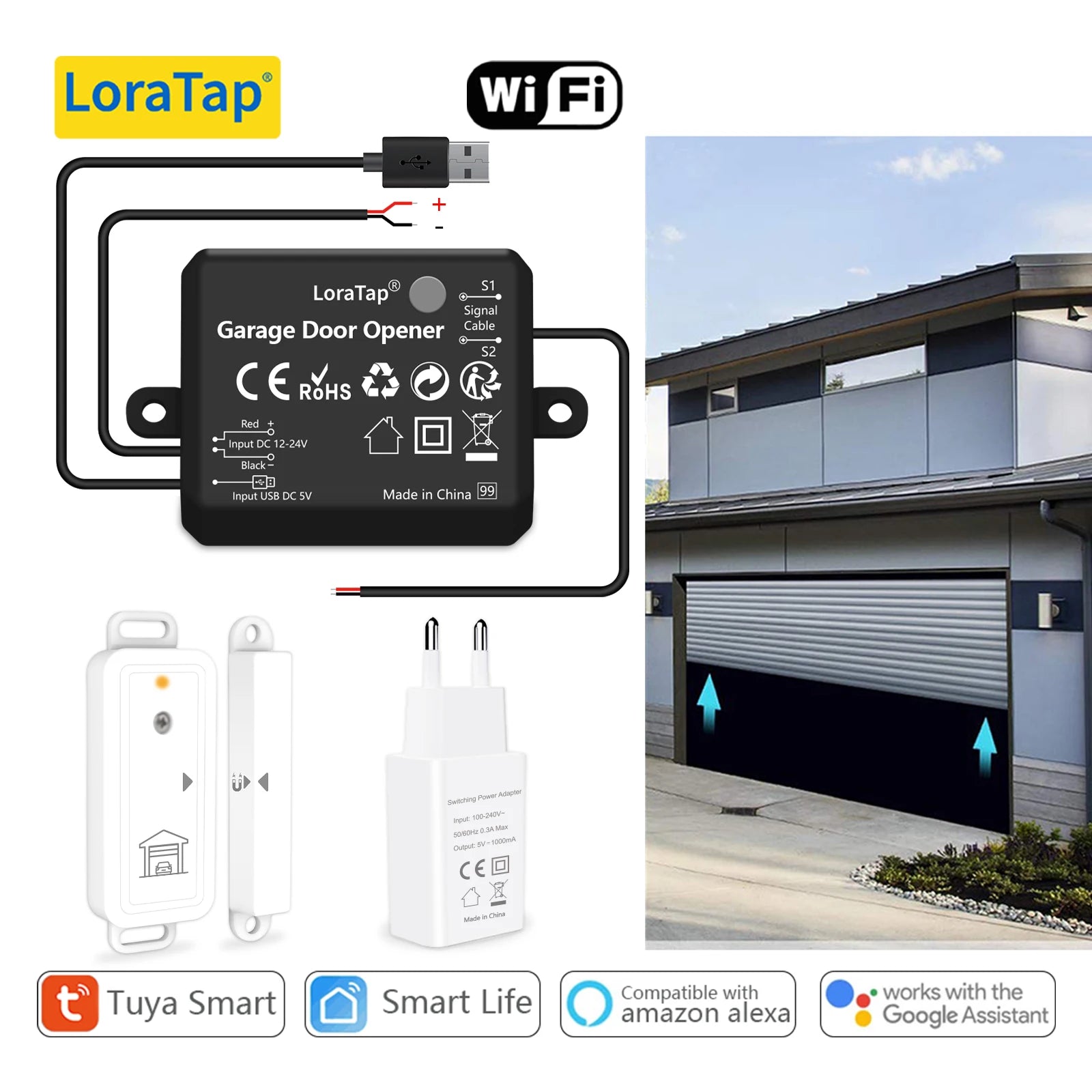 Smart Garage Door Wireless Sensor Opener Controller Remote