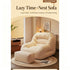 Olive Green Corduroy Bean Bag Sofa | High-Density Filling for Bedroom & Living Room
