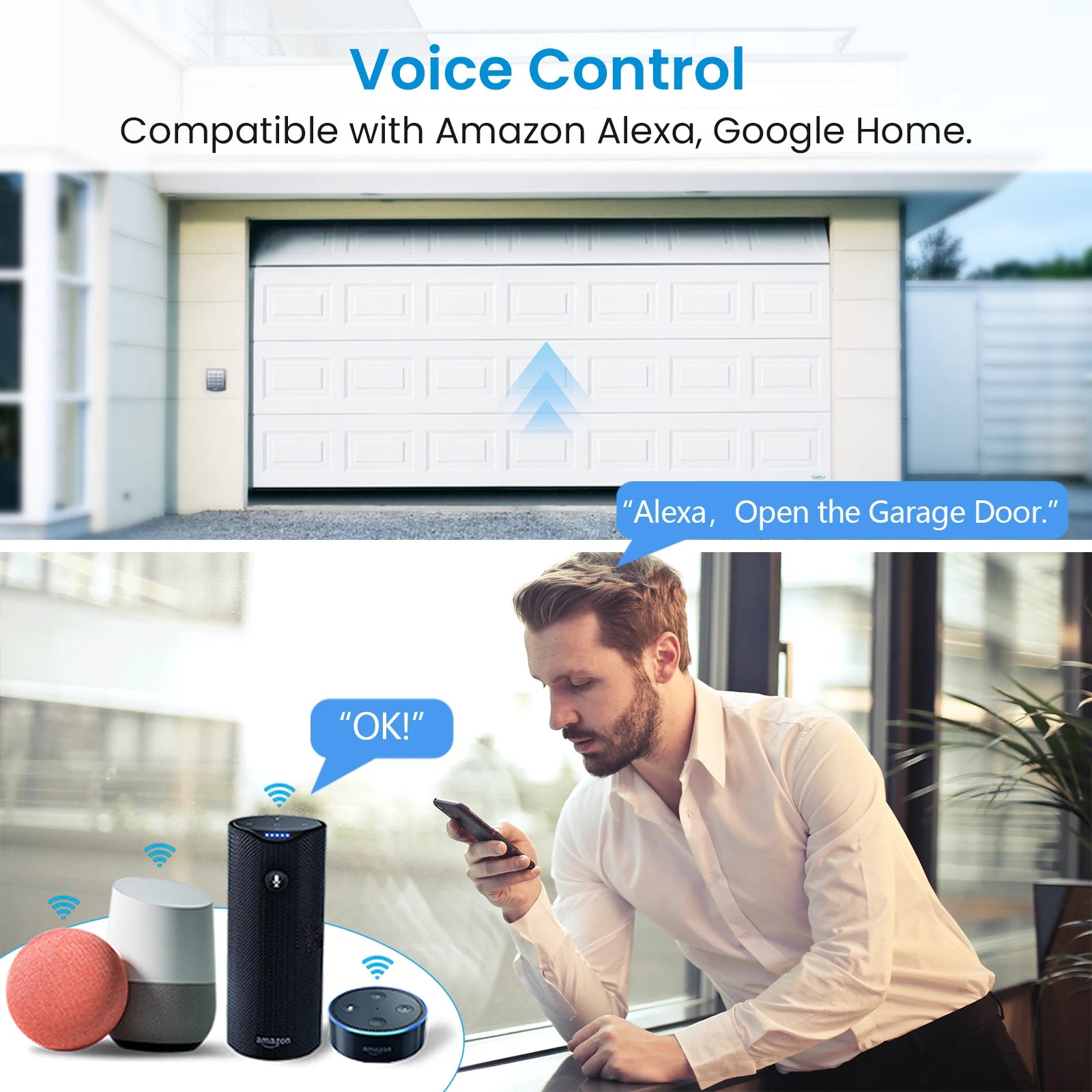 Smart Garage Door Wireless Sensor Opener Controller Remote