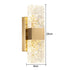 Modern Water Ripple Glass Rectangle Wall Lamp Gold 29x9cm | 41765670