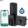 Outdoor Waterproof Fingerprint Lock, Facial Recognition Intelligent Door Lock, Outdoor Door Electronic Lock with Anti-Theft Code
