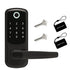 WiFi Smart Door Lock | Biometric Fingerprint, Password, Card & Key | USB Emergency Charger | Silver