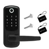 WiFi Smart Door Lock | Biometric Fingerprint, Password, Card & Key | USB Emergency Charger | Silver