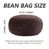 Adult Memory Foam Bean Bag Chair, 39 x 39 x 24 in, Soft Flannel Washable Cover, Padded Reading Seat for Bedroom and Dorm | 200134144
