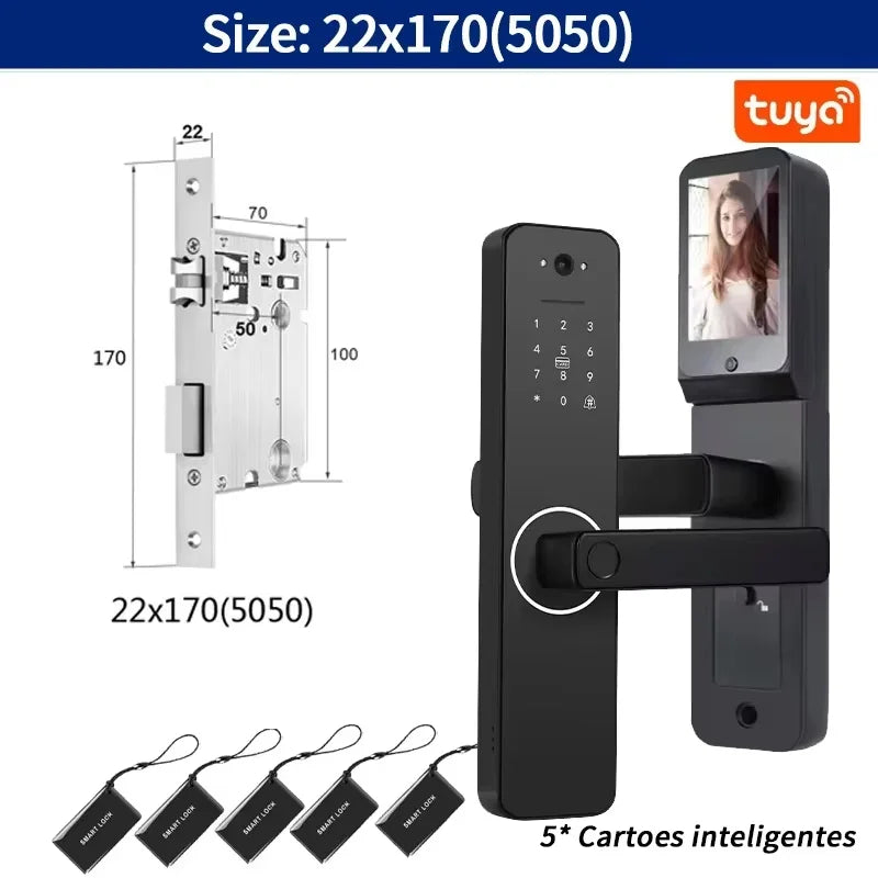 Tuya WiFi Smart Door Lock with Fingerprint, Password, RFID & App Unlock | 22X147