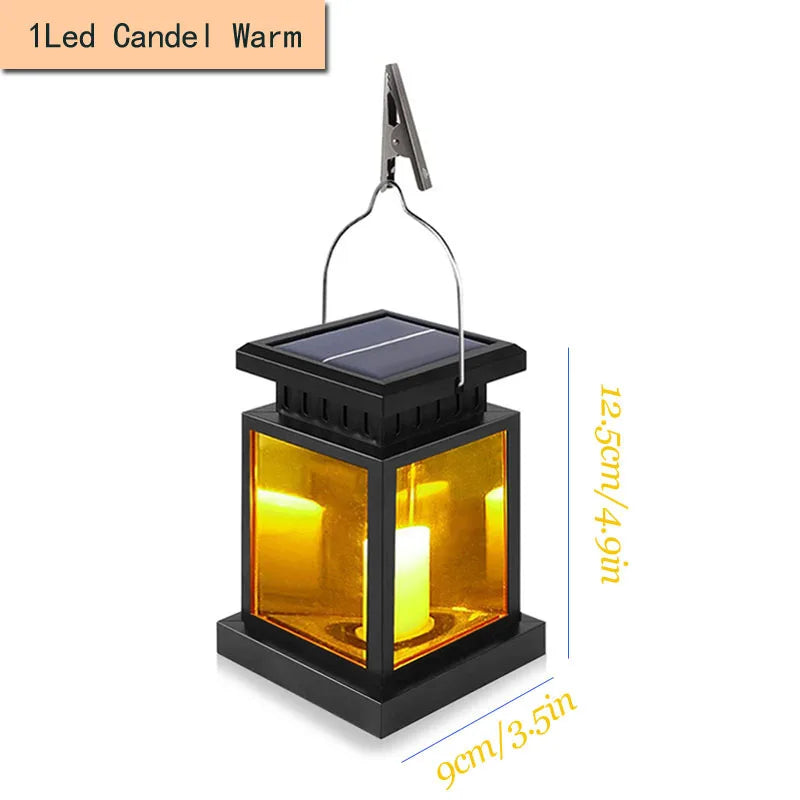 Outdoor Solar Garden Hanging Candle Lights Retro Palace Lantern Lamps Landscape Decor Lighting Floor Balcony Yard Solar Lights