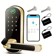 Smart Fingerprint Door Lock App Remote Control Keyless WIFI Digital Touchscreen NFC IP67 Waterproof with 2 IC Cards