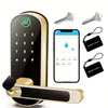 Smart Fingerprint Door Lock App Remote Control Keyless WIFI Digital Touchscreen NFC IP67 Waterproof with 2 IC Cards