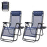 Outdoor Zero Gravity Chairs Set of 2 Folding Recliner Beach Camping Patio Lounge Chair with Cup Holder and Adjustable Pillow