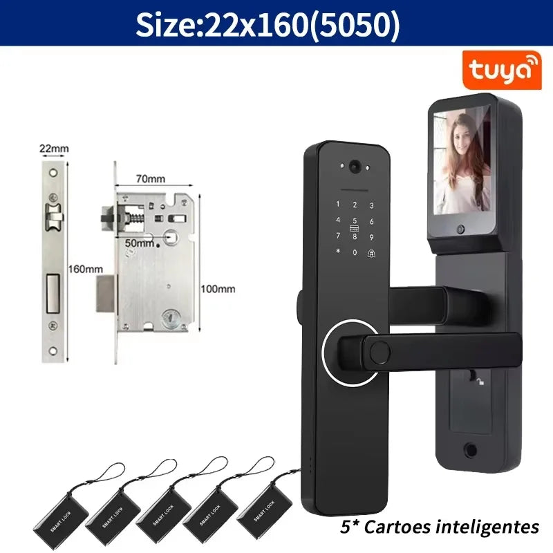 Tuya WiFi Smart Door Lock with Fingerprint, Password, RFID & App Unlock | 22X147