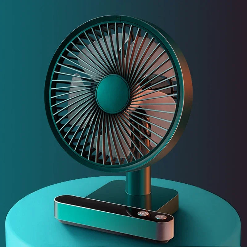 USB Rechargeable Oscillating Desk Fan 4 Speed Settings 5000mAh Table Fan