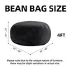 Adult Memory Foam Bean Bag Chair, 39 x 39 x 24 in, Soft Flannel Washable Cover, Padded Reading Seat for Bedroom and Dorm | 200134144