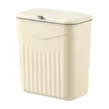 Space-Saving Wall-Mounted Kitchen Trash Bin | White