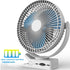 8-Inch Rechargeable Battery Operated Clip-On Air Circulating USB Fan