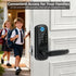 WiFi Smart Door Lock | Biometric Fingerprint, Password, Card & Key | USB Emergency Charger | Silver