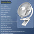 8-Inch Rechargeable Battery Operated Clip-On Air Circulating USB Fan