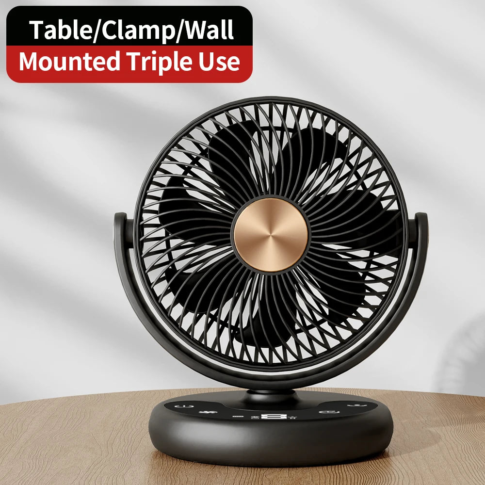 Portable 8-Inch USB Desk Fan with 5 Speeds and Oscillation | F57