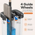 Flat Mop and Bucket Set with Hands-Free Wringer 13-Inch Dual Chamber System