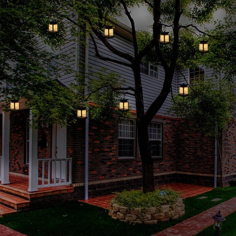 Outdoor Solar Garden Hanging Candle Lights Retro Palace Lantern Lamps Landscape Decor Lighting Floor Balcony Yard Solar Lights