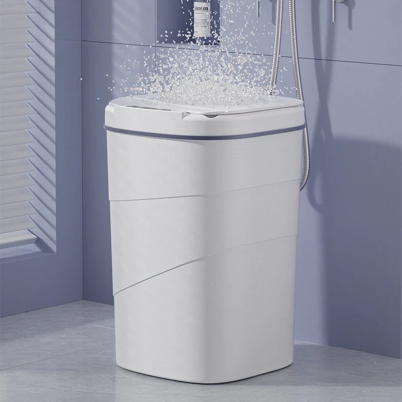 Smart Sensor Touchless Automatic Closing Trash Can Battery Powered for Bathroom House Office