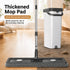 Flat Mop and Bucket Set with Hands-Free Wringer 13-Inch Dual Chamber System
