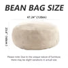 Adult Memory Foam Bean Bag Chair, 39 x 39 x 24 in, Soft Flannel Washable Cover, Padded Reading Seat for Bedroom and Dorm | 200134144