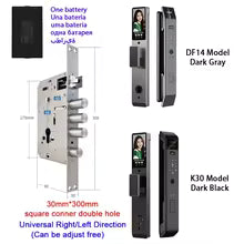3D Face Recognition Smart Door Lock with Camera | Tuya & Smart Life App Control | Voice Intercom | Fingerprint & Password | Rechargeable Battery | 30280 SC S-H SB