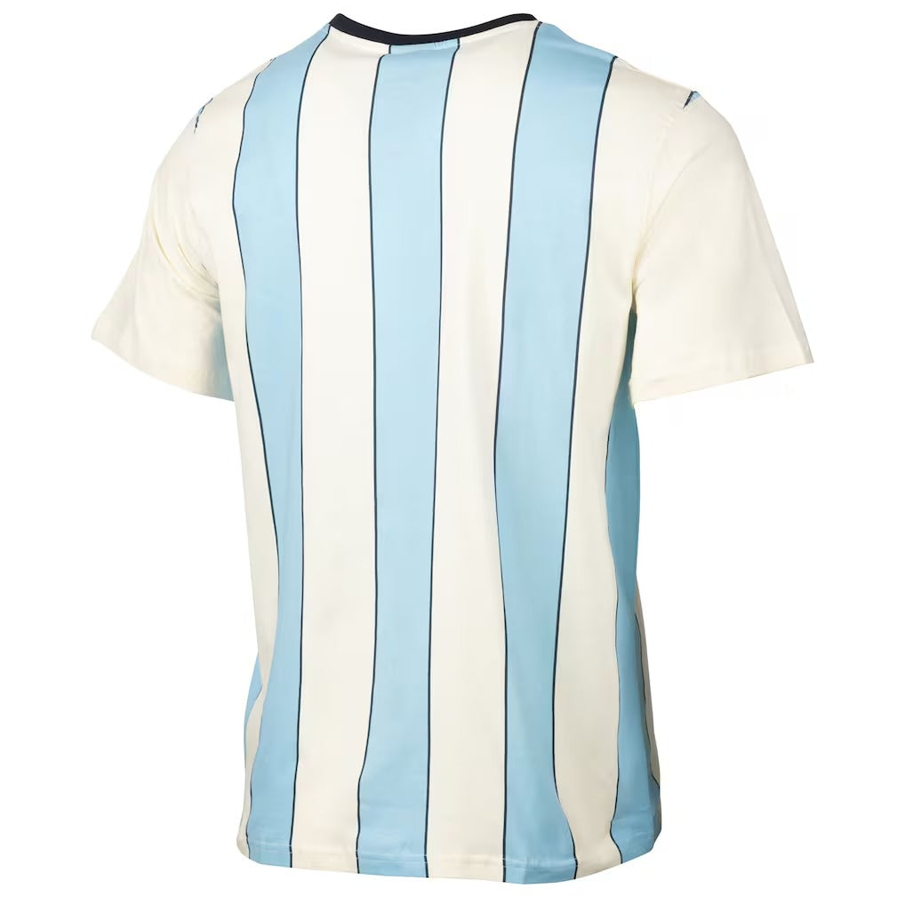 Shoppeno™ Argentina National Team Sport Design Sweden Relaxed T-Shirt – Cream/Light Blue