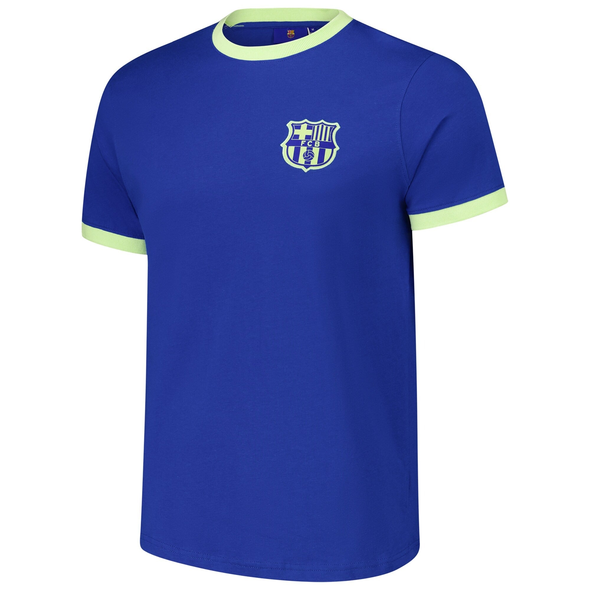 Shoppeno™ Barcelona Goal Line Ringer Sport Design Sweden T-Shirt – Royal