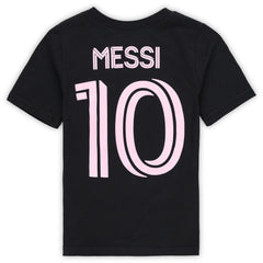 Shoppeno™ Lionel Messi Inter Miami CF Name & Number T-Shirt – Black