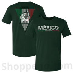 Shoppeno™ Mexico National Team Inline F&B T-Shirt – Forest Green