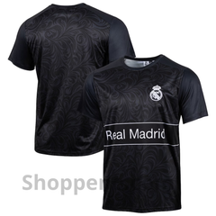Shoppeno™ Real Madrid Sport Design Sweden Home Sideline T-Shirt – Black