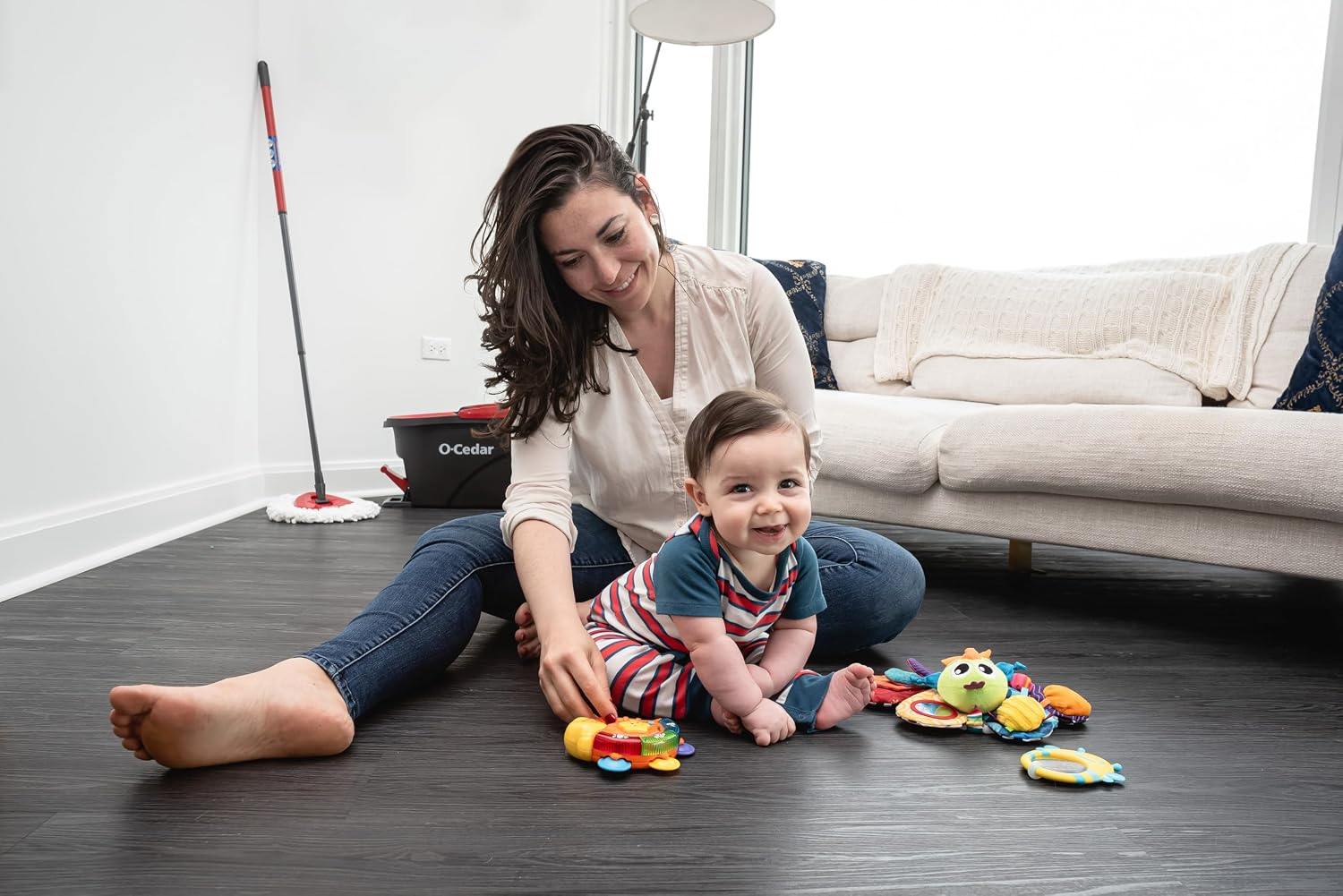 EasyWring Microfiber Spin Mop and Bucket Floor Cleaning System