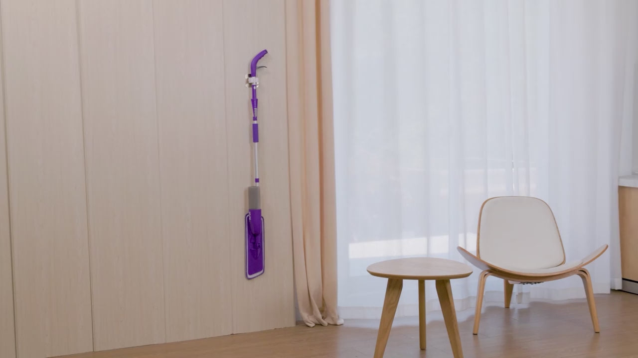 Flat Floor Cleaning Spray Mop with 16.9 fl oz Refillable Bottle